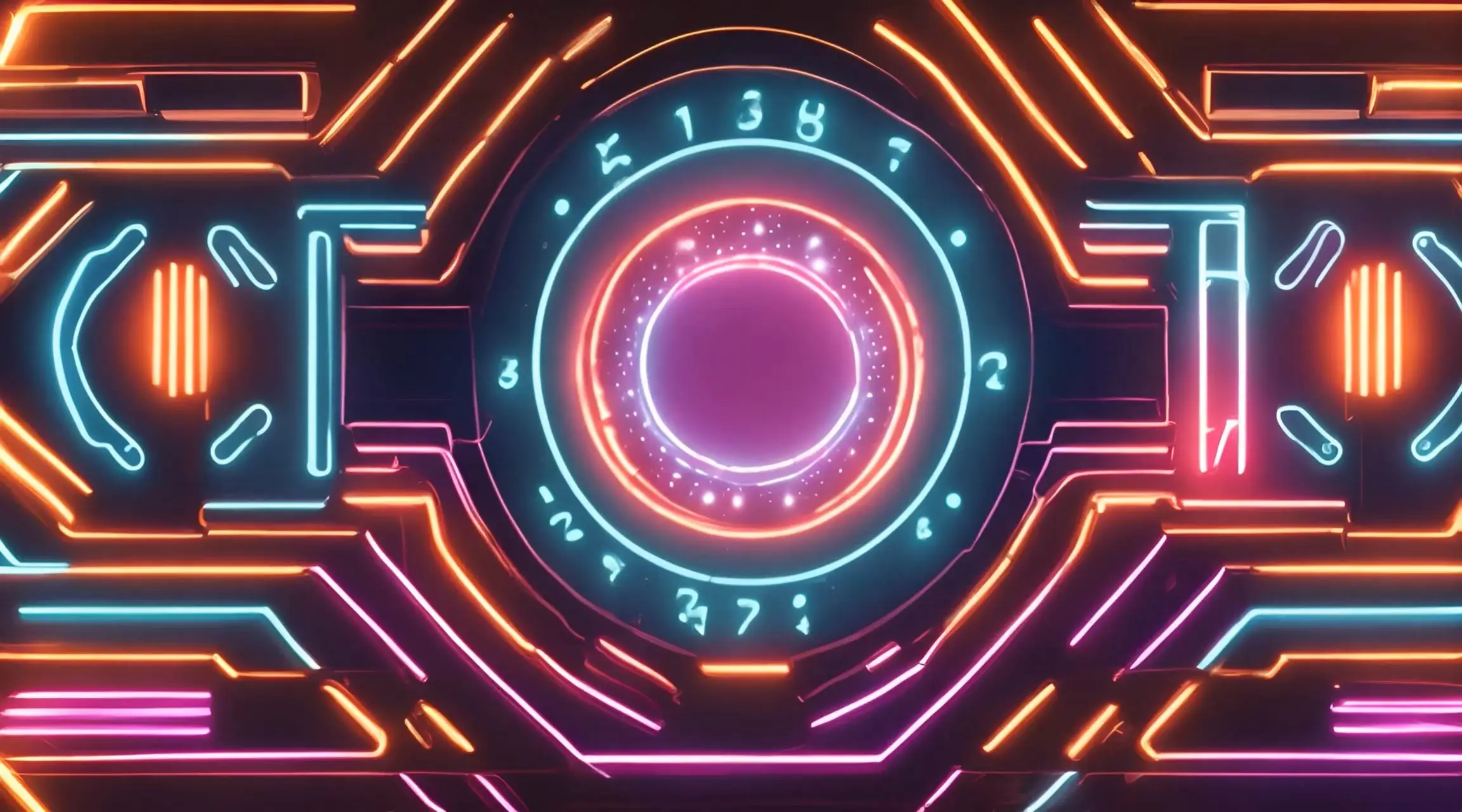 Neon Cyber Tunnel HD Animated Background